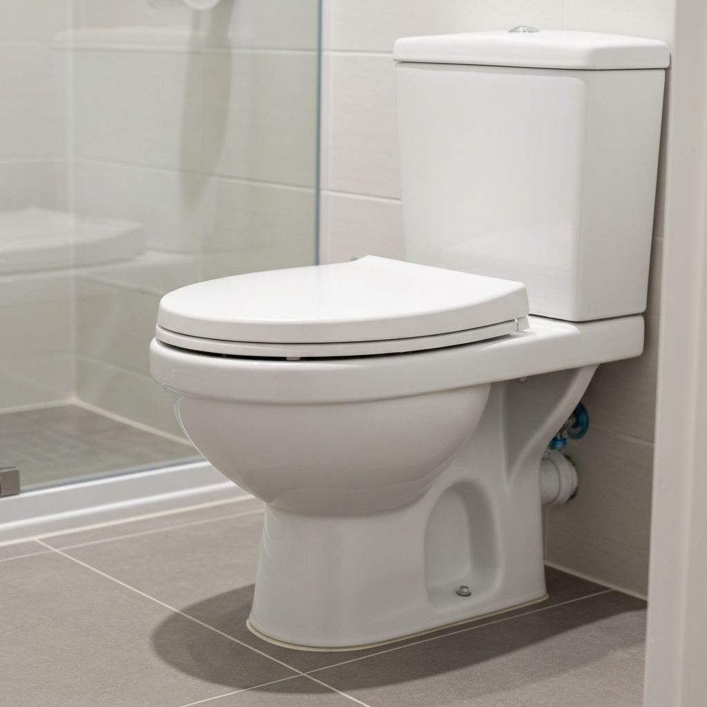 Установленный унитаз